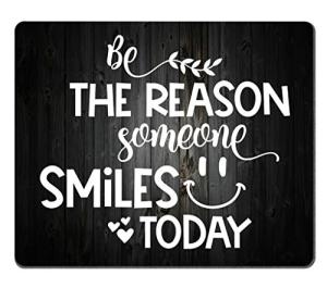 Rustic Black Wood Mouse Pad with Quote