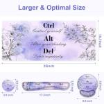 Large Purple Desk Mat with Wrist Support