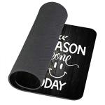 Rustic Black Wood Mouse Pad with Quote