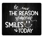 Rustic Black Wood Mouse Pad with Quote