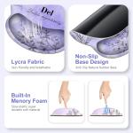 Large Purple Desk Mat with Wrist Support