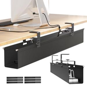 Large No-Drill Under Desk Cable Management Tray