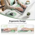 TECKNET Ergonomic Mouse Pad and Wrist Rest Set