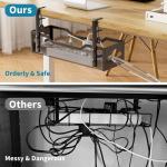 No-Drill Under Desk Cable Management Tray
