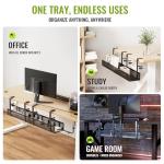 2-Pack Under Desk Cable Management Tray
