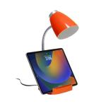Gooseneck Organizer Desk Lamp with Tablet Stand