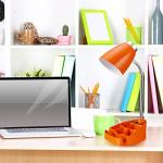 Gooseneck Organizer Desk Lamp with Tablet Stand