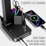 COZOO LED Desk Lamp with USB Ports and Outlets