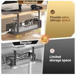 Large Under Desk Cable Management Box, No Drill