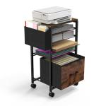 MoKo 5-Tier Rolling File Cart with Organizer