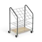 Rolling Wire File Cart for Documents and Blueprints