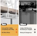 2 Pack Under Desk Cable Management Organizers