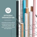 Rolling Wire File Cart for Documents and Blueprints