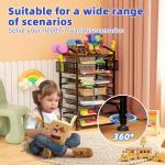 Rolling File Cart with 8 Tiers and Pen Holders