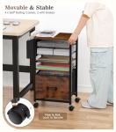 MoKo 5-Tier Rolling File Cart with Organizer