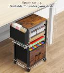 MoKo 5-Tier Rolling File Cart with Organizer