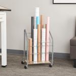 Rolling Wire File Cart for Documents and Blueprints