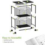Sbanmao Rolling File Cart with Drawers for Home Office