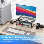 Gianotter 2-Tier Metal Monitor Stand and Organizer