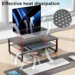 Gianotter 2-Tier Metal Monitor Stand and Organizer