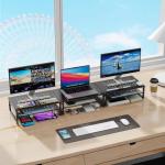 Gianotter 2-Tier Metal Monitor Stand and Organizer