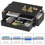 Spacrea Black Desk Organizer with Monitor Stand