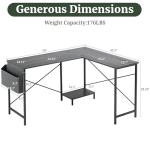 Sagenest 50 Inch Reversible L Shaped Desk