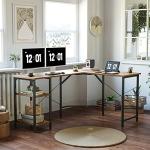 CubiCubi 59.1 Inch L Shaped Corner Desk