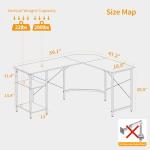 CubiCubi 59.1 Inch L Shaped Corner Desk