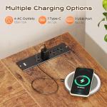 Huuger 63 Inch L Shaped Desk with USB-C Port