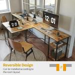 CubiCubi 59.1 Inch L Shaped Corner Desk