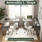 Sagenest 50 Inch Reversible L Shaped Desk