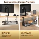 Large Under Desk Cable Management Box, No Drill