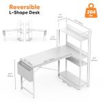 L-Shaped Desk with Storage for Small Spaces