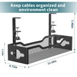 No-Drill Under Desk Cable Management Tray