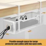 2 Pack Under Desk Cable Management Organizers