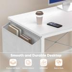 L-Shaped Desk with Storage for Small Spaces