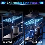 Bestier L-Shaped Gaming Desk with LED Lights