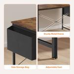 L-Shaped Desk with Storage Shelf for Home Office