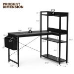 40-Inch L Shaped Home Office Desk with Shelves