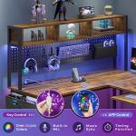 SEDETA L Shaped Corner Desk with Power Outlet