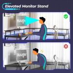 L Shaped Gaming Desk with Power Outlets & LEDs