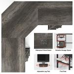 Teraves L-Shaped Desk with Shelves - Black Oak