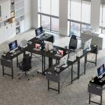 OLIXIS L Shaped Desk with Reversible Shelf