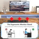 YOMILUVE 63" Farmhouse L Shaped Desk with Storage