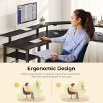 Rolanstar L Shaped Desk with LED Lights & Storage