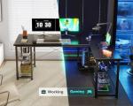 Casaottima 51 Inch L Shaped Gaming Desk with Shelves