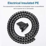 10FT Cord Management Sleeve with Zipper Clip