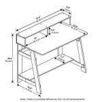 Furinno A-Frame Computer Desk in Espresso