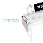 Lufeiya White Small Desk with Drawers, 40 Inch